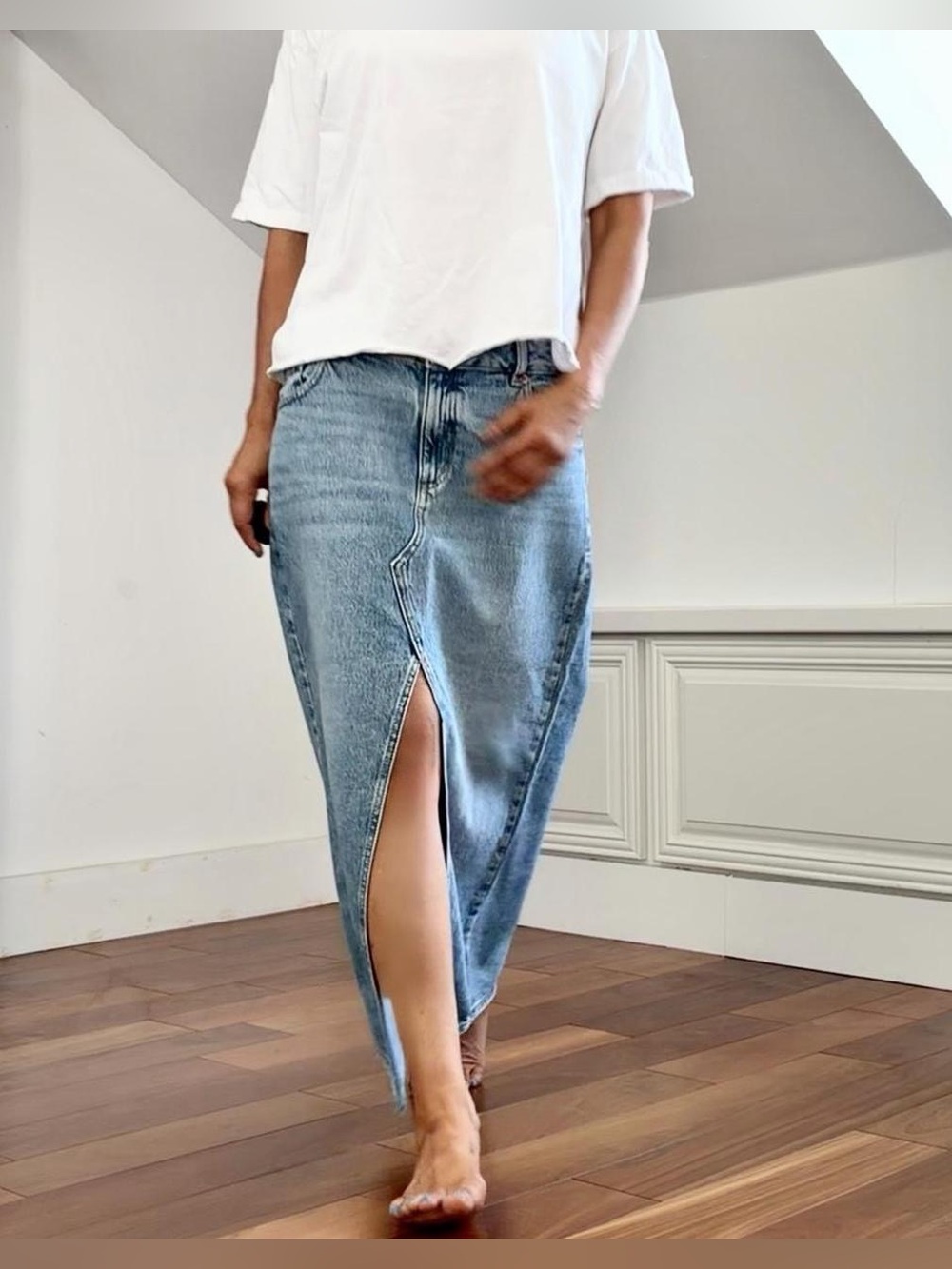 Garage Denim Maxi Skirt Size -small